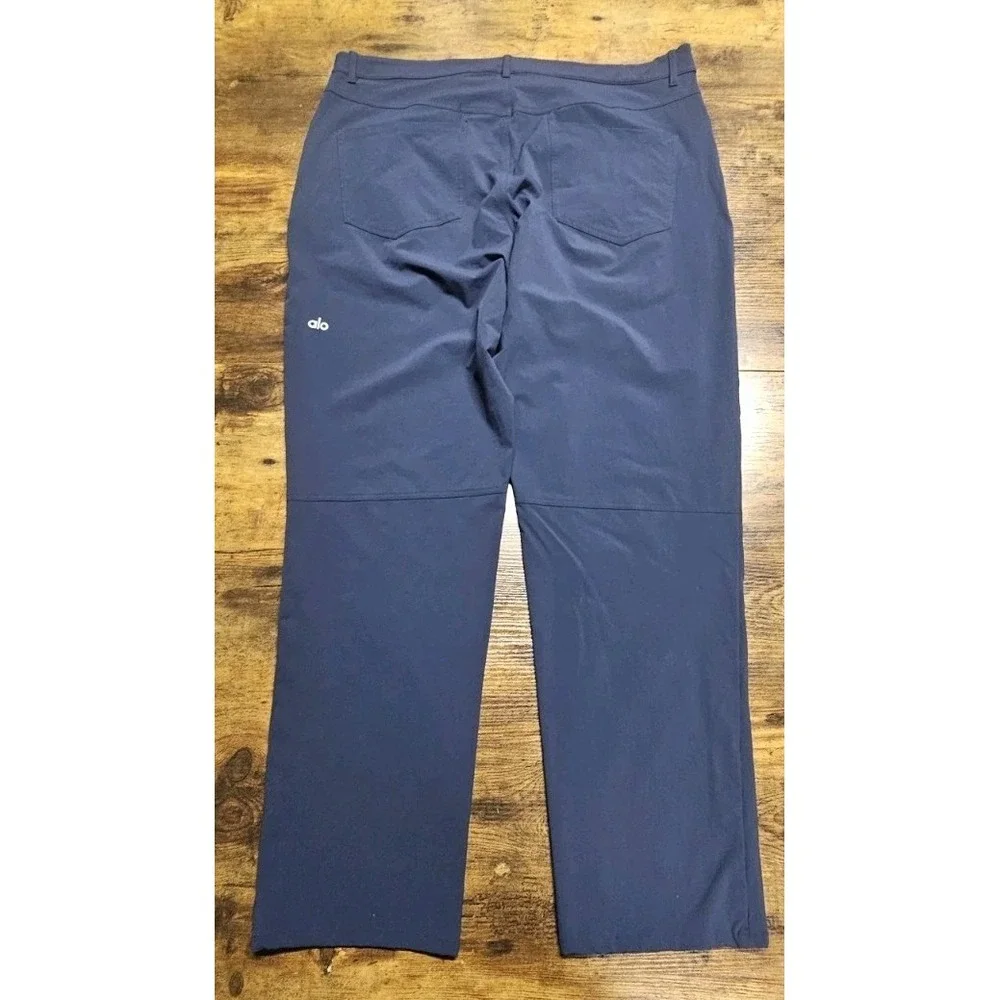 Alo Yoga Day And Night Pants 38x32 Mens Navy Blue Performance Stretch Nylon